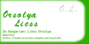 orsolya liess business card